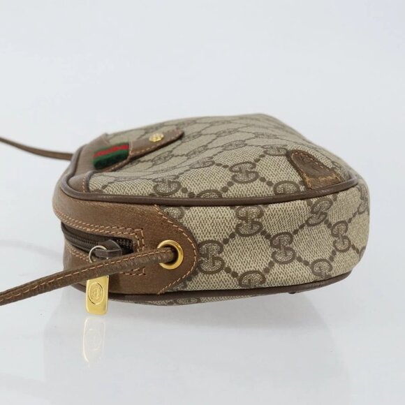 GUCCI GG Supreme Web Sherry Line Bag PVC Beige Gold 89 02 066 Auth 142438 - Picture 6 of 16